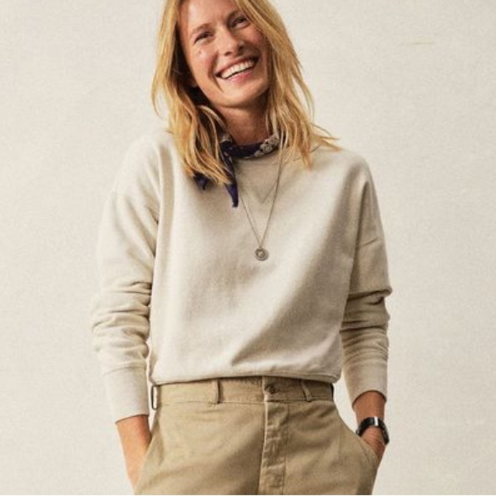 Buck Mason Vintage Interloop Oversized Crewneck Sweatshirt Morning Haze